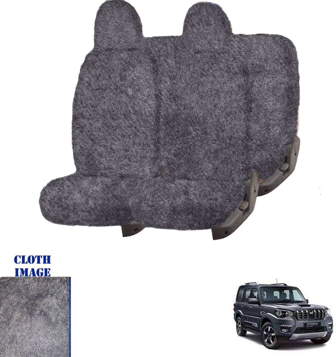 Mahindra Scorpio 7S Captain Grey 7 Seater Car Seat Cover Mahindra Scorpio 7S Captain Grey 7 Seater Car Seat Cover