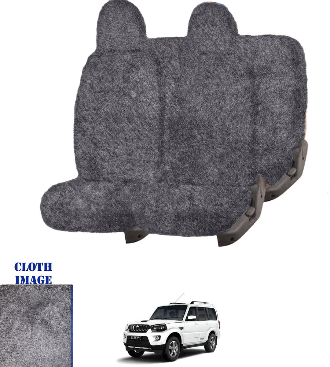 Mahindra Scorpio 7S Grey 7 Seater Car Seat Cover Mahindra Scorpio 7S Grey 7 Seater Car Seat Cover
