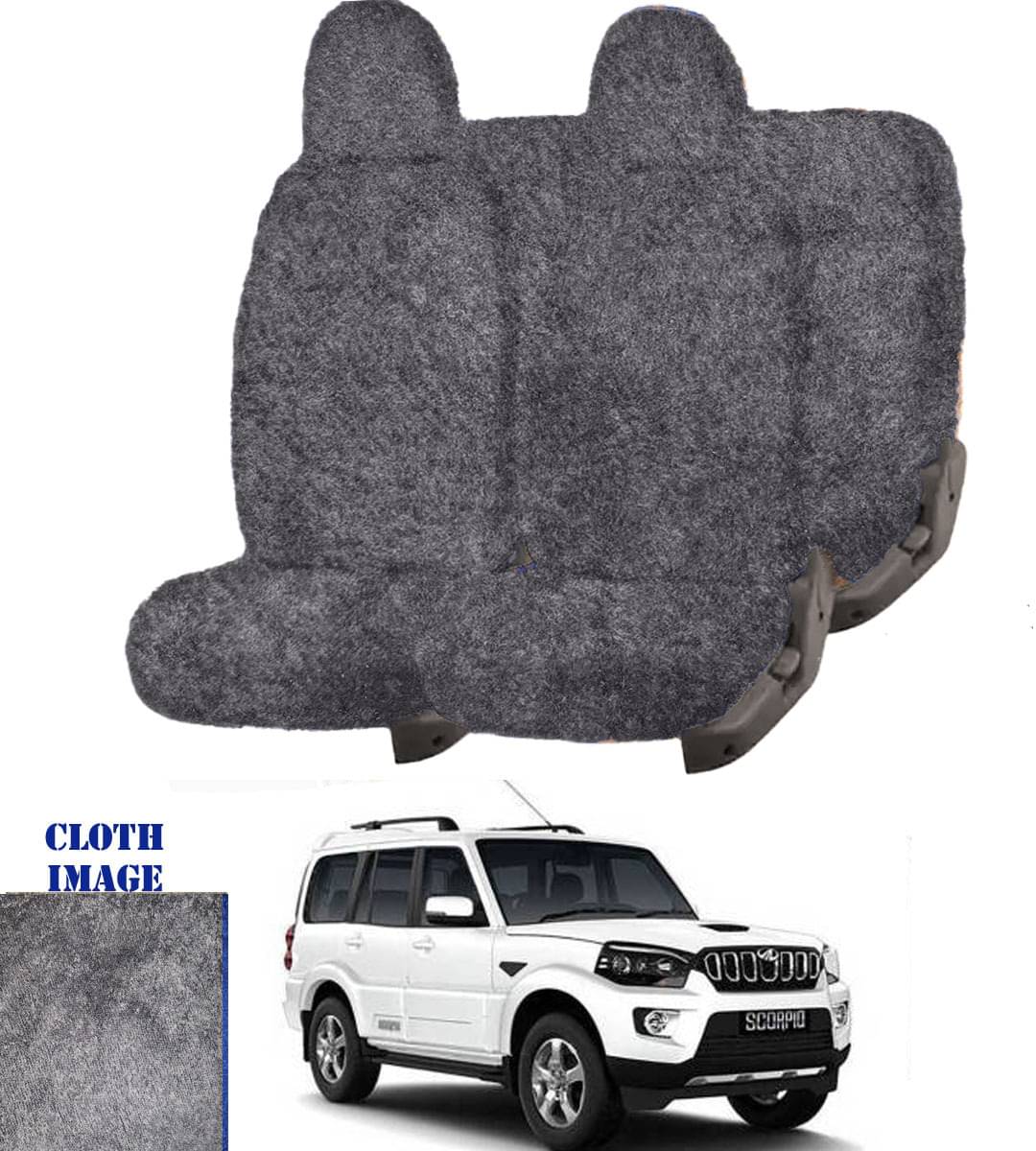 Mahindra Scorpio Grey 7 Seater Car Seat Cover Mahindra Scorpio Grey 7 Seater Car Seat Cover