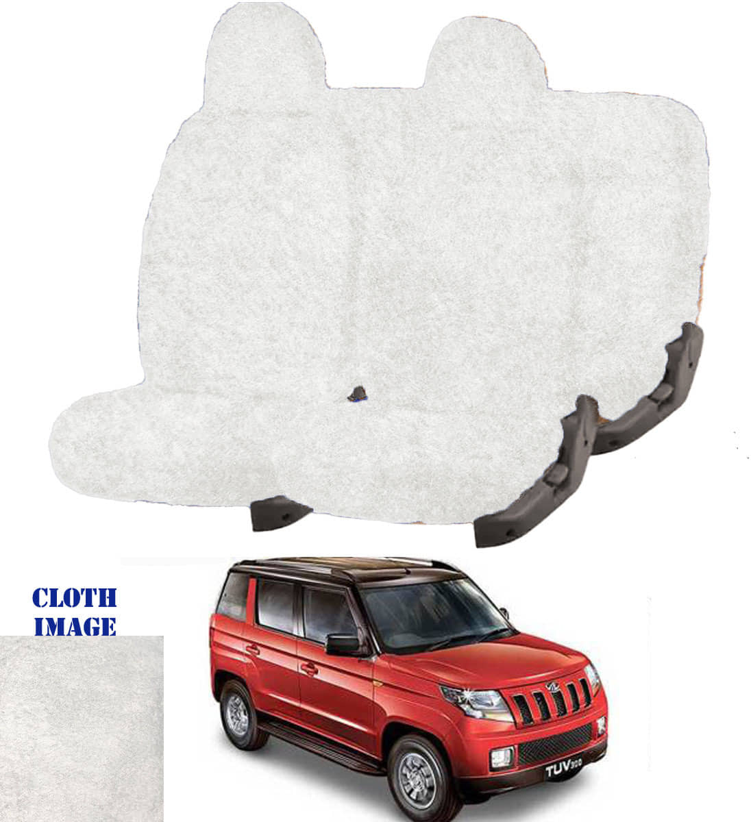 Mahindra TUV-300 White 7 Seater Car Seat Cover