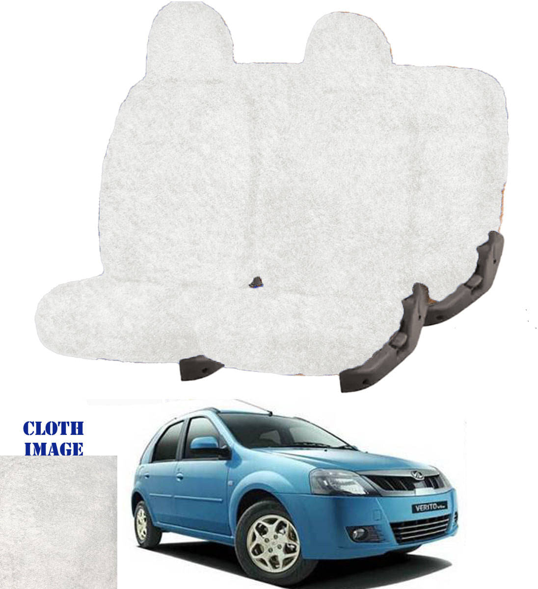    			Mahindra Verito White 5 Seater Car Seat Cover