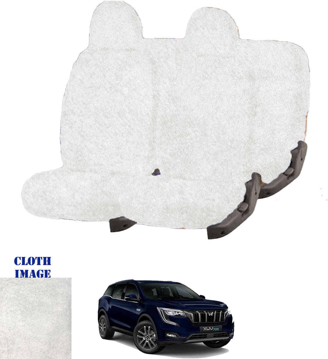     			Mahindra XUV White 5 Seater Car Seat Cover