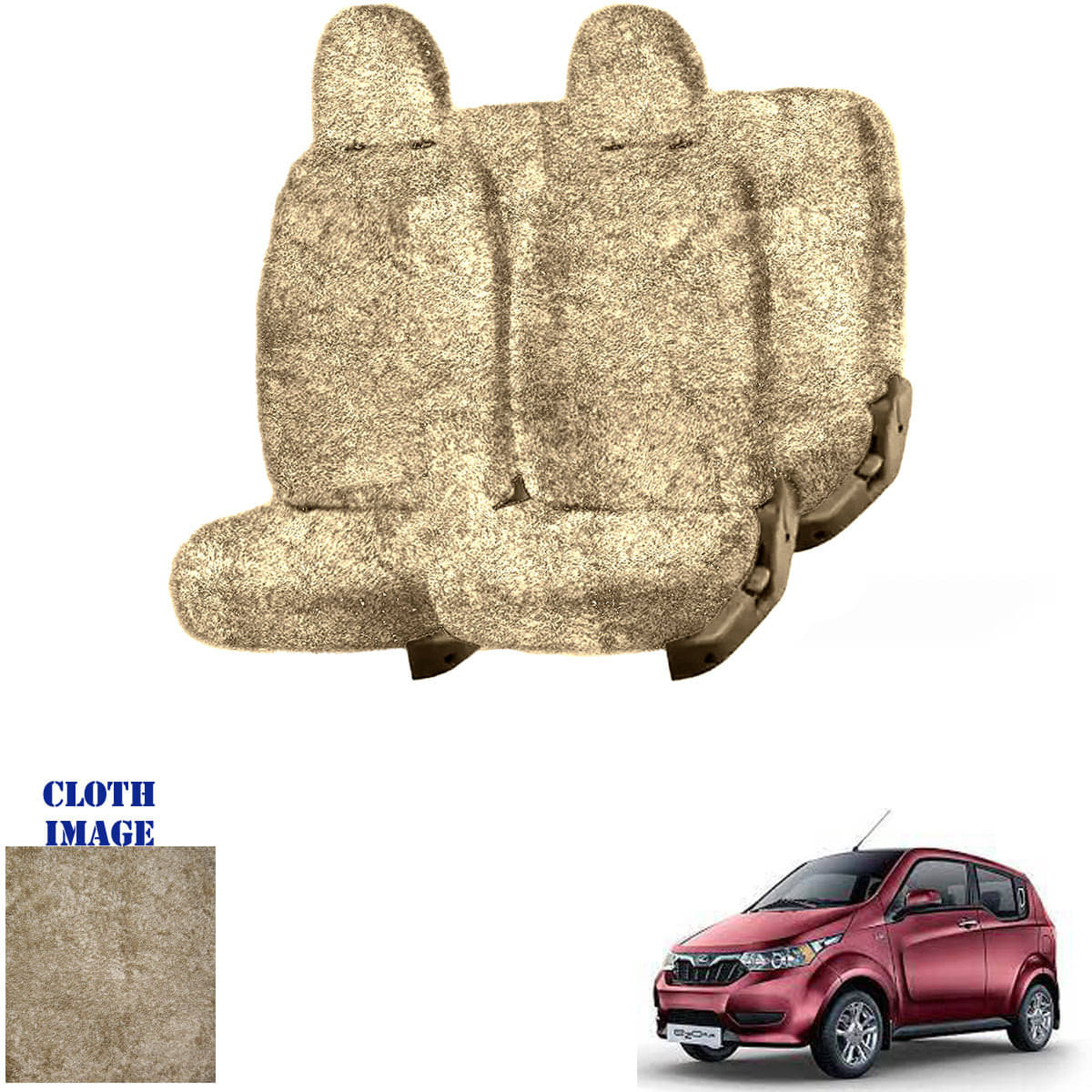 Mahindra e2o Beige 5 Seater Car Seat Cover Mahindra e2o Beige 5 Seater Car Seat Cover