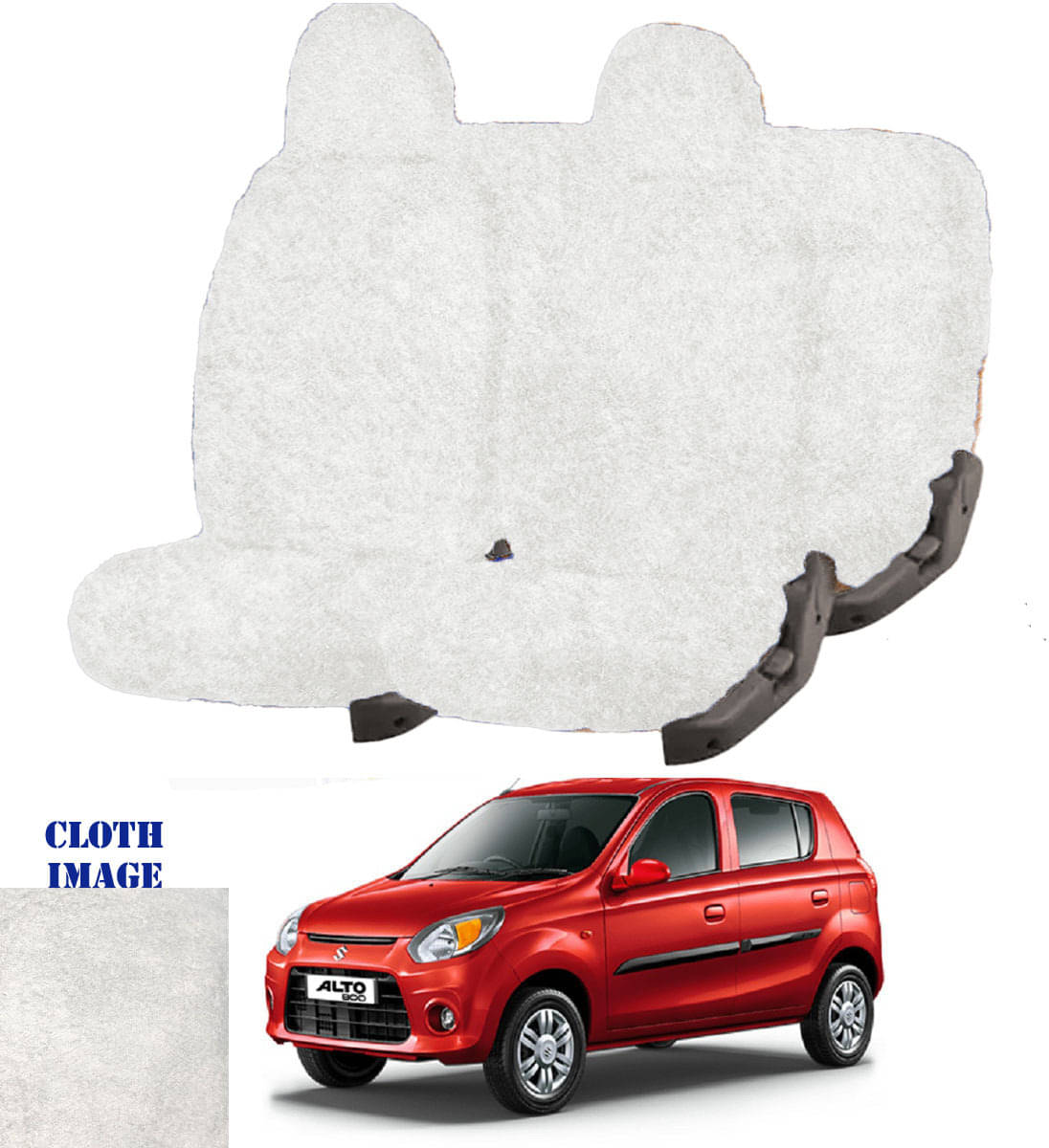     			Maruti Alto 800 White 5 Seater Car Seat Cover