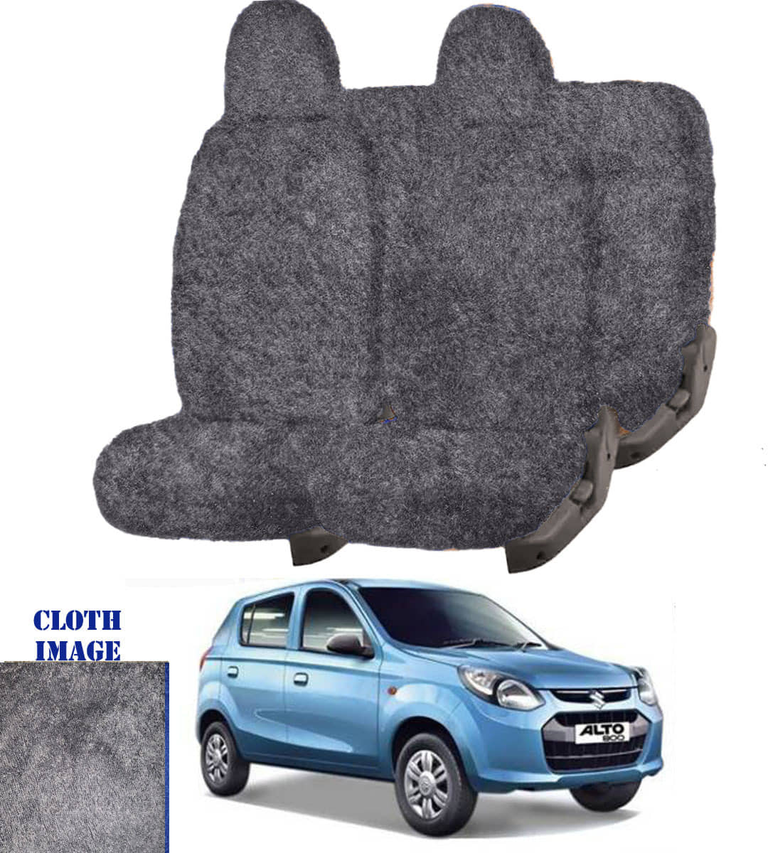 Maruti Alto Grey 5 Seater Car Seat Cover