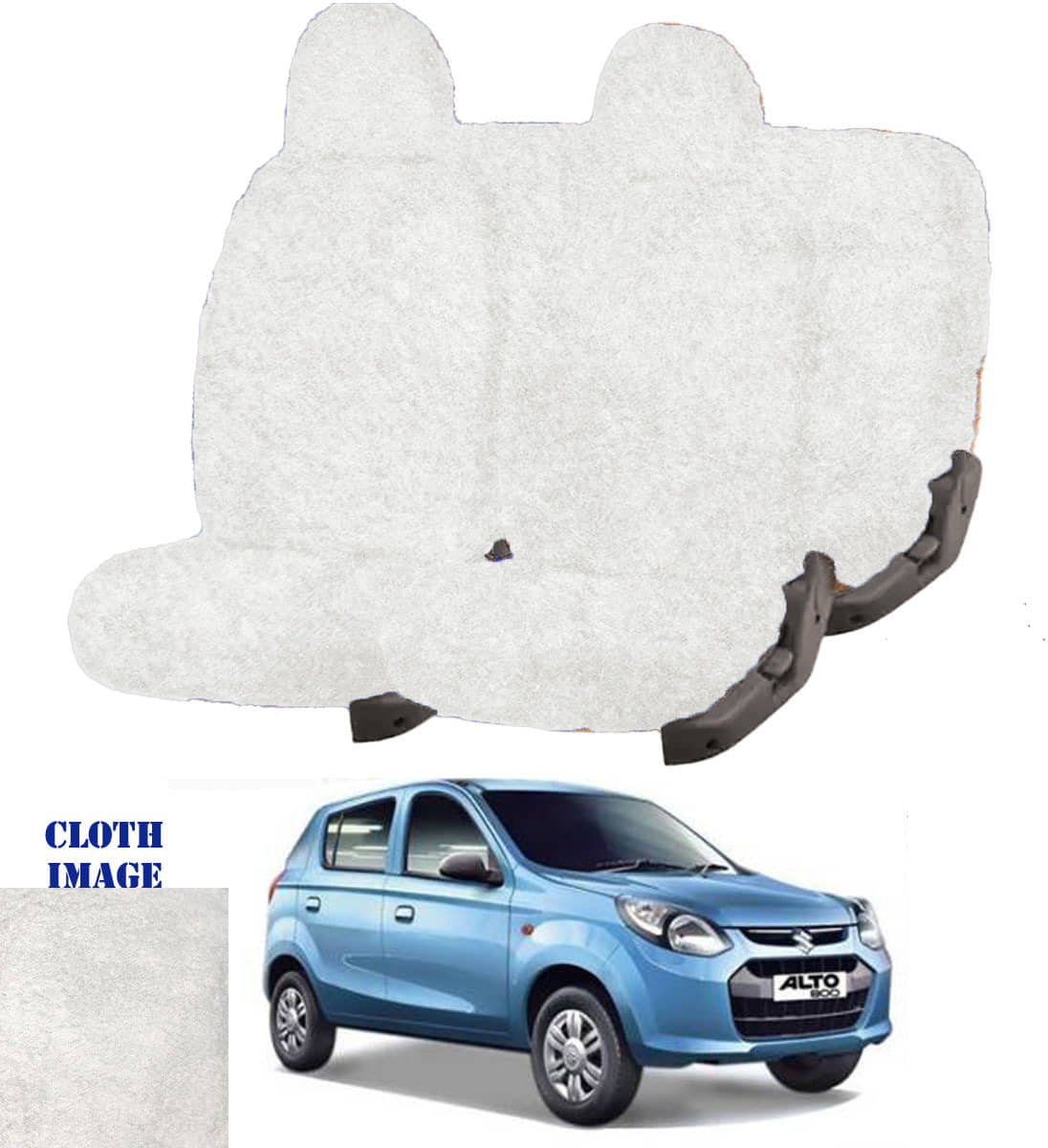 Maruti Alto White 5 Seater Car Seat Cover
