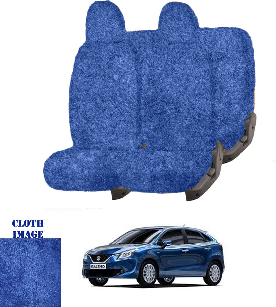 Maruti Baleno Blue 5 Seater Car Seat Cover