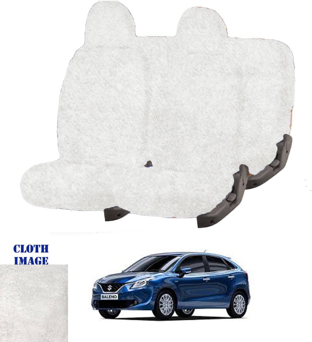 Maruti Baleno White 5 Seater Car Seat Cover