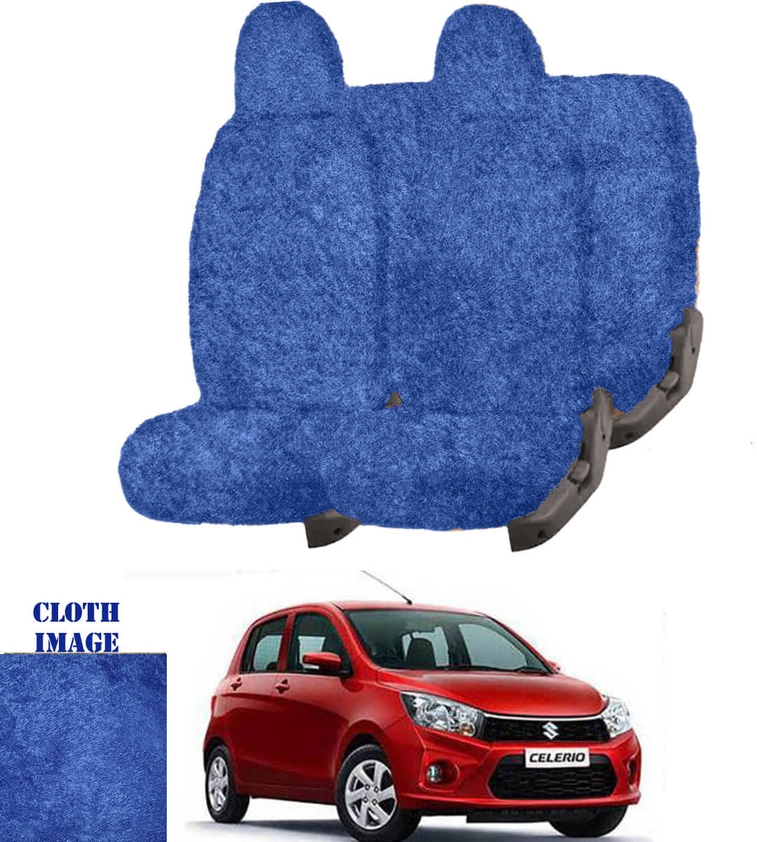 Maruti Celerio Blue 5 Seater Car Seat Cover