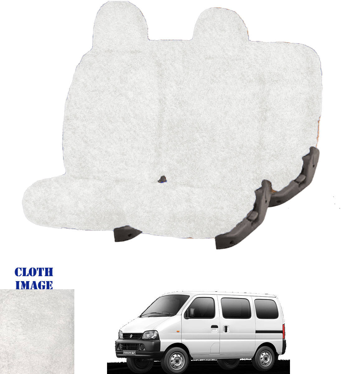     			Maruti Eeco 5S White 5 Seater Car Seat Cover
