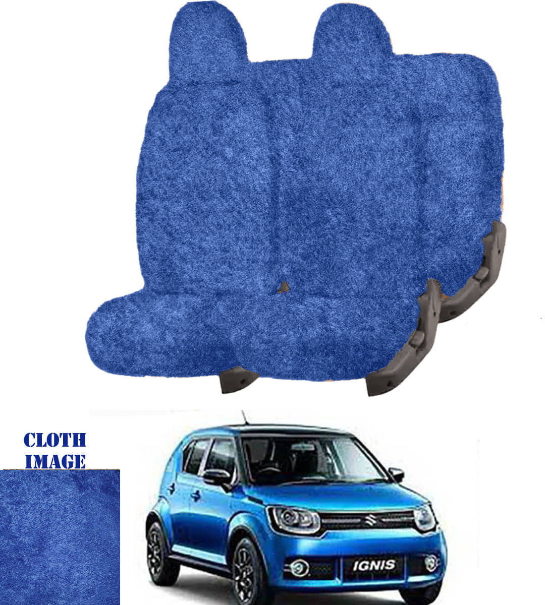 Maruti Ignis Blue 5 Seater Car Seat Cover