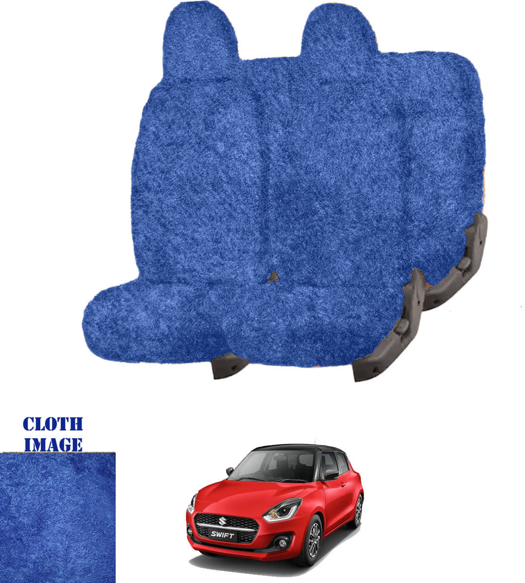 Maruti New Swift Blue 5 Seater Car Seat Cover