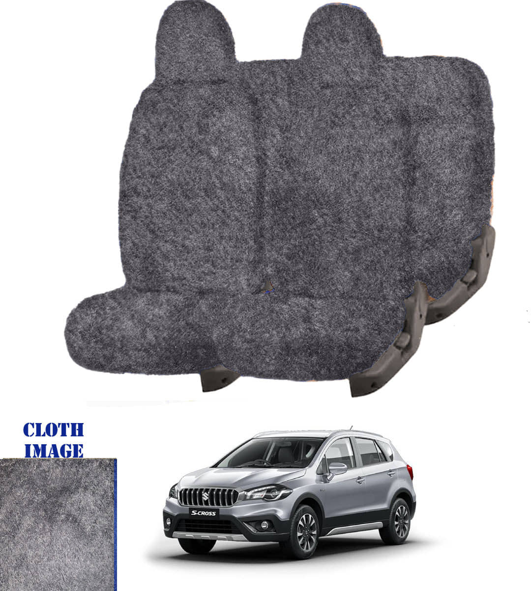 Maruti S-Cross Grey 5 Seater Car Seat Cover