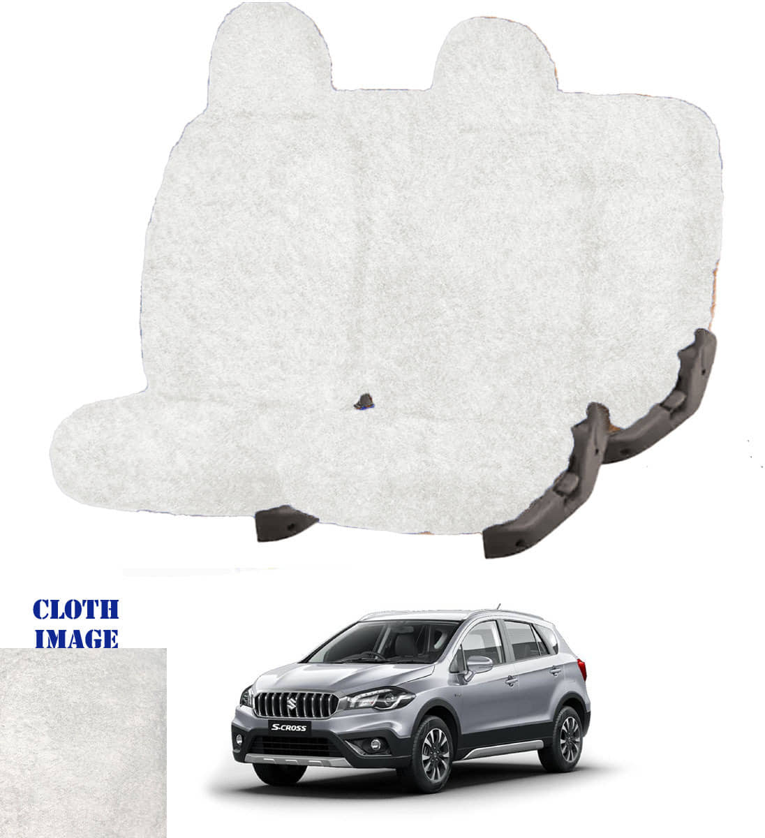 Maruti S-Cross White 5 Seater Car Seat Cover
