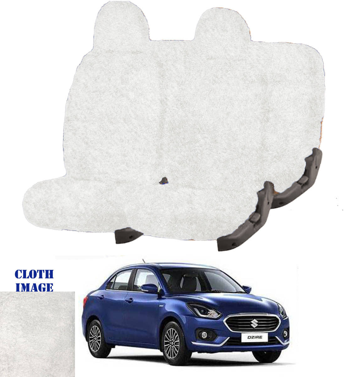 Maruti Swift White 5 Seater Car Seat Cover