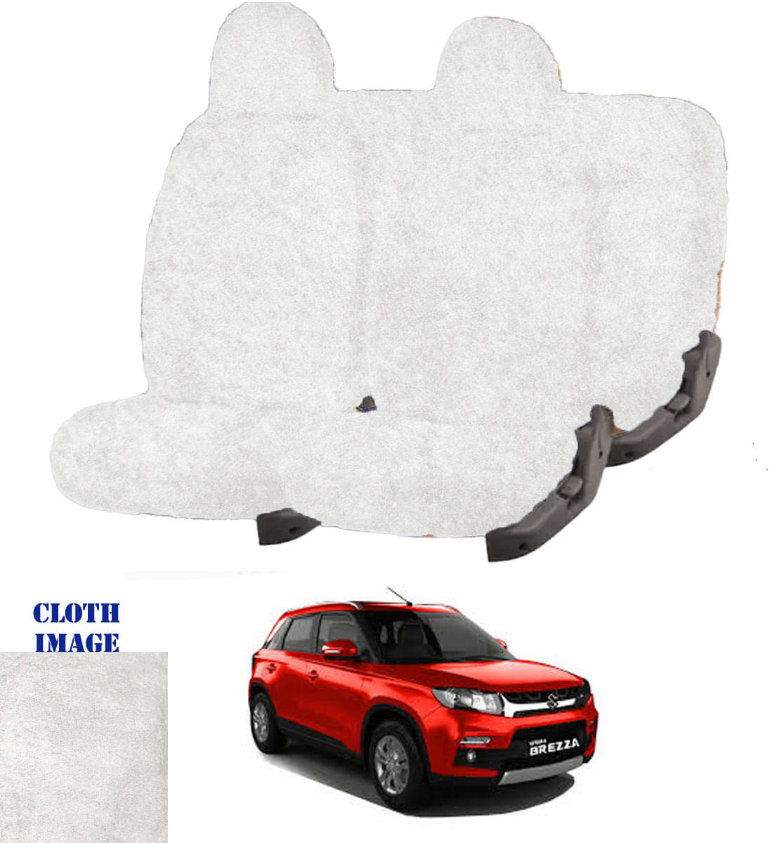    			Maruti Vitara Brezza White 5 Seater Car Seat Cover