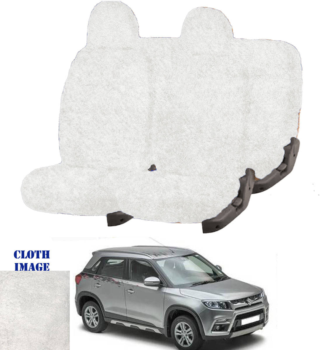 Maruti Vitara White 5 Seater Car Seat Cover Maruti Vitara White 5 Seater Car Seat Cover