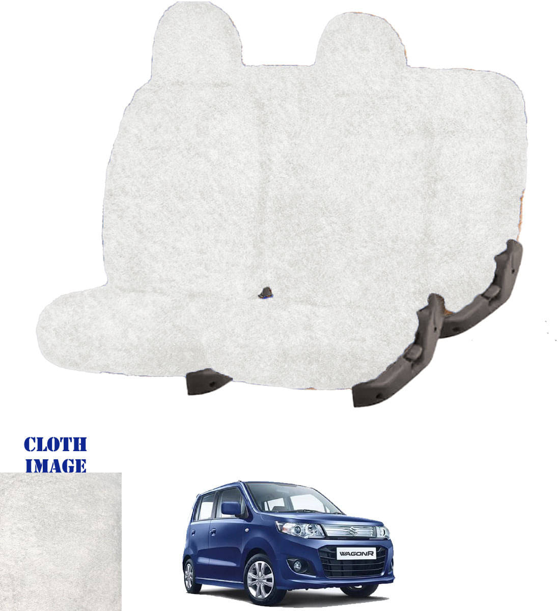     			Maruti Wagon R 1.0 White 5 Seater Car Seat Cover