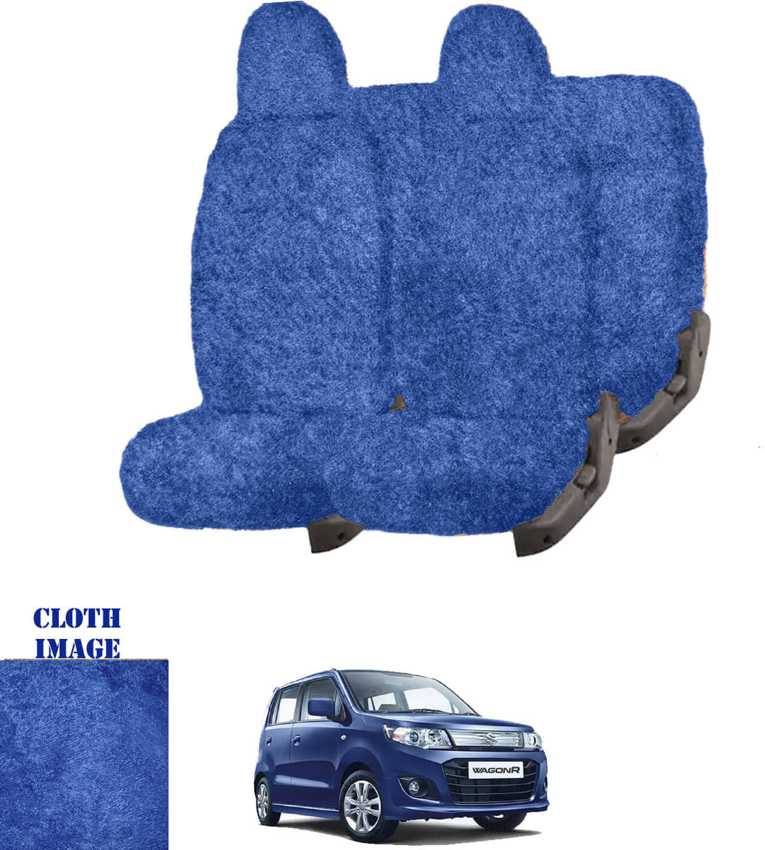     			Maruti Wagon R 1.0 Blue 5 Seater Car Seat Cover
