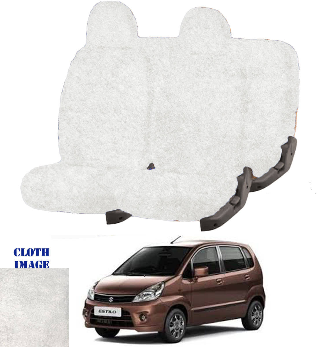 Maruti Zen Estilo White 5 Seater Car Seat Cover