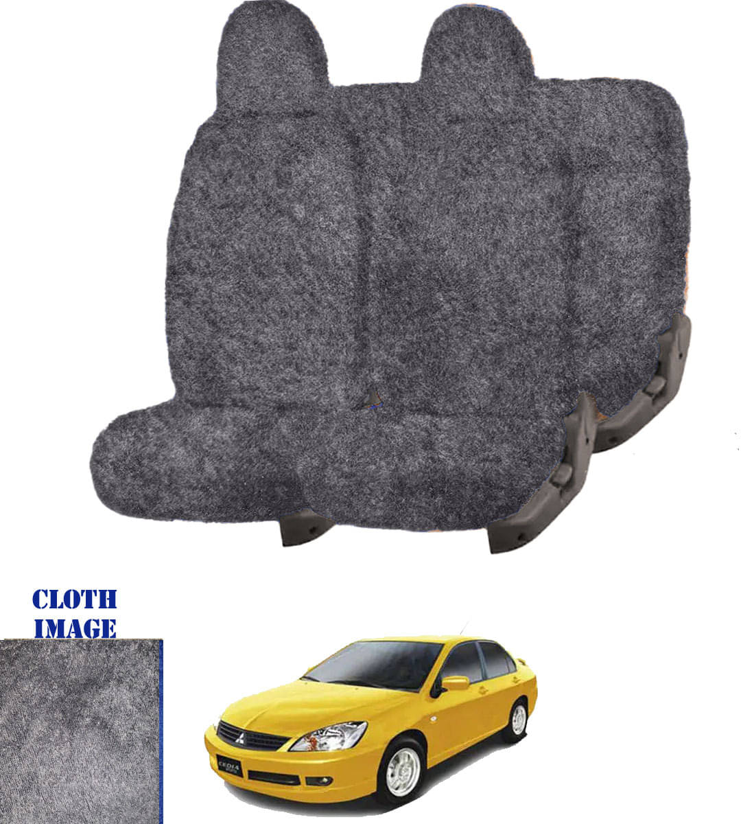     			Mitsubishi Lancer Cedia Grey 5 Seater Car Seat Cover