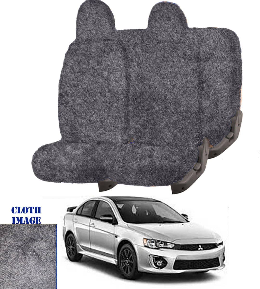 Mitsubishi Lancer Grey 5 Seater Car Seat Cover Mitsubishi Lancer Grey 5 Seater Car Seat Cover
