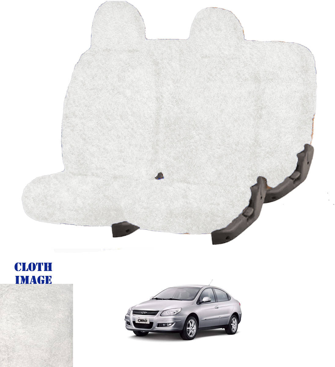     			NA Cielo White 5 Seater Car Seat Cover