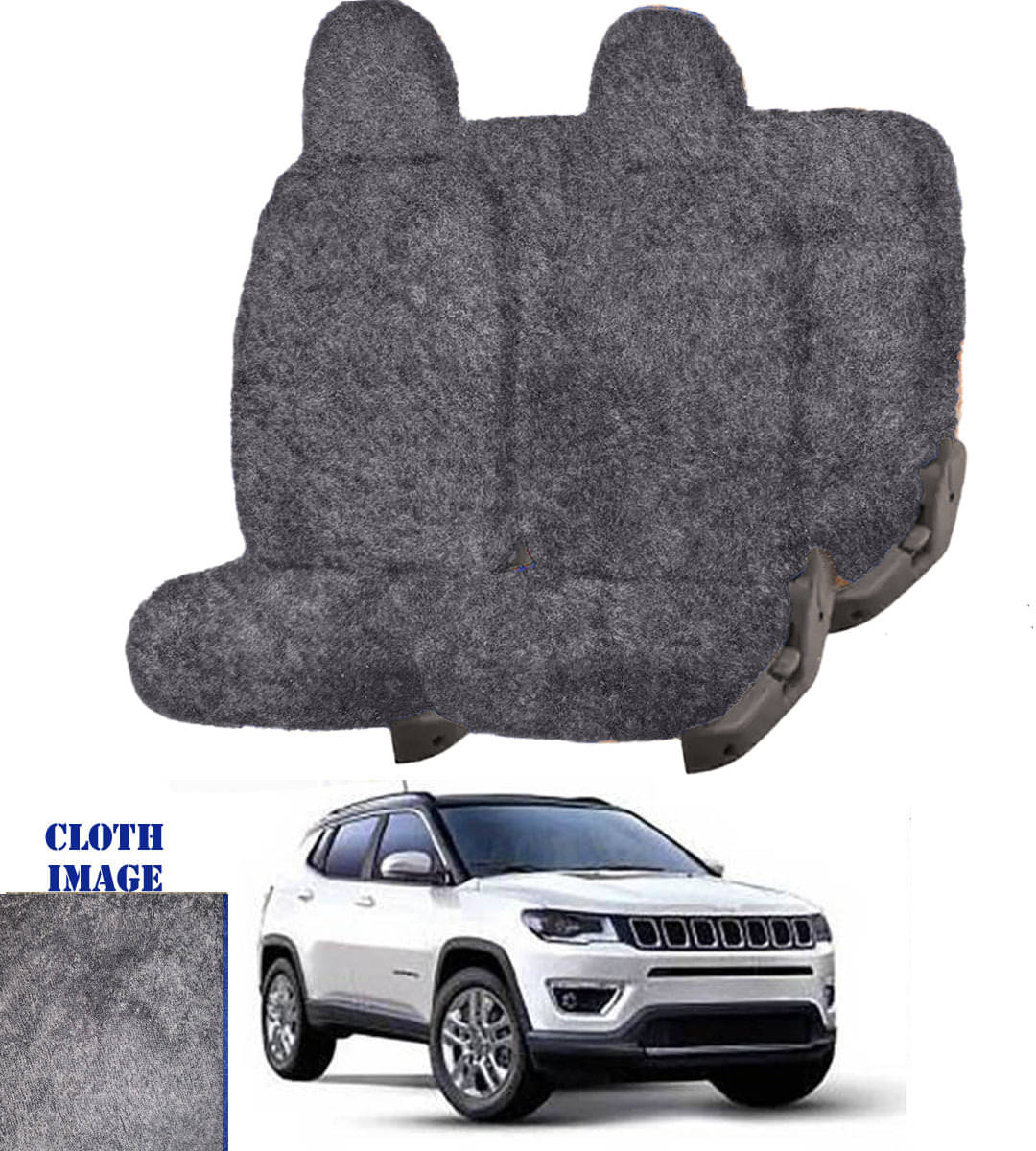 NA Compass Grey 5 Seater Car Seat Cover NA Compass Grey 5 Seater Car Seat Cover
