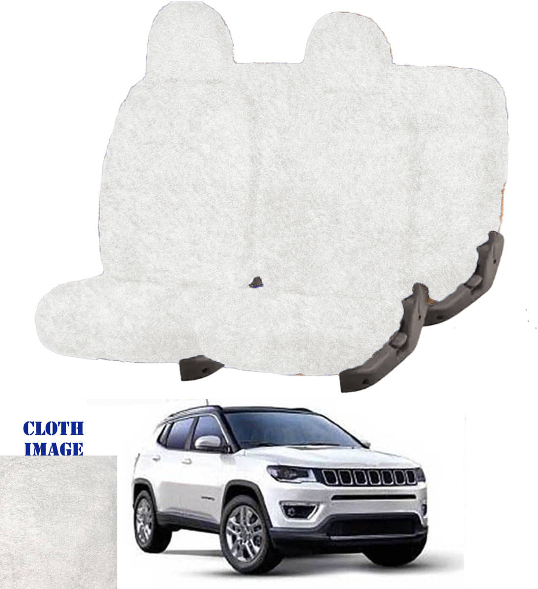     			NA Compass White 5 Seater Car Seat Cover