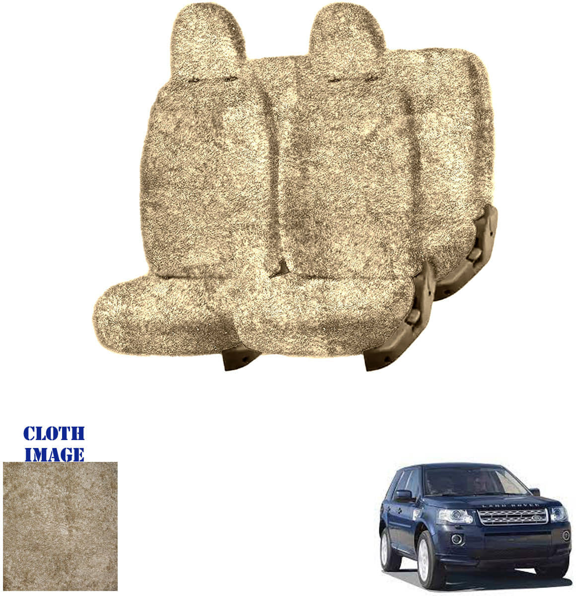 NA Freelander Beige 5 Seater Car Seat Cover