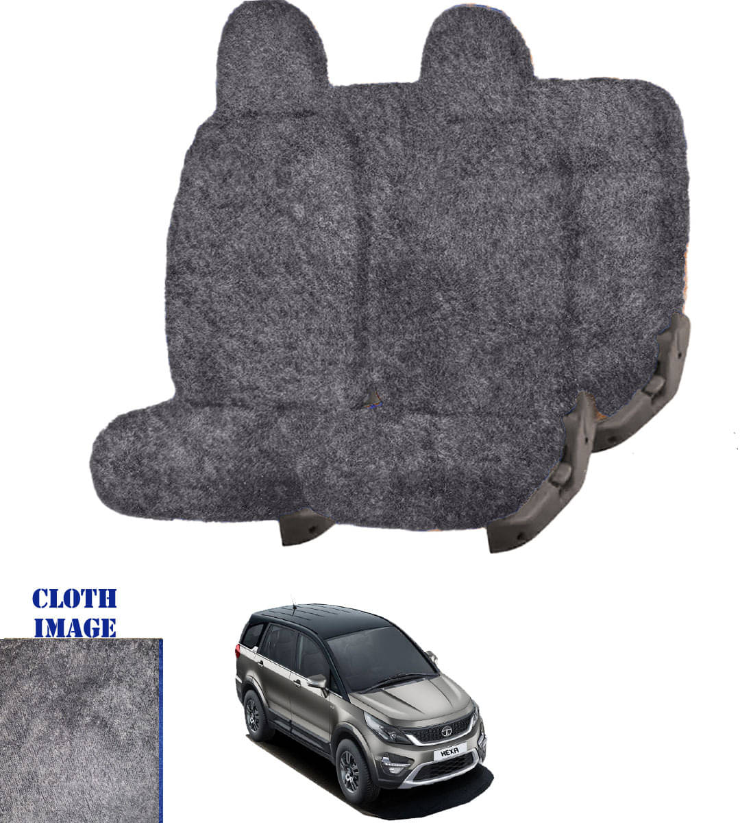 NA Hexa Grey 7 Seater Car Seat Cover     			NA Hexa Grey 7 Seater Car Seat Cover