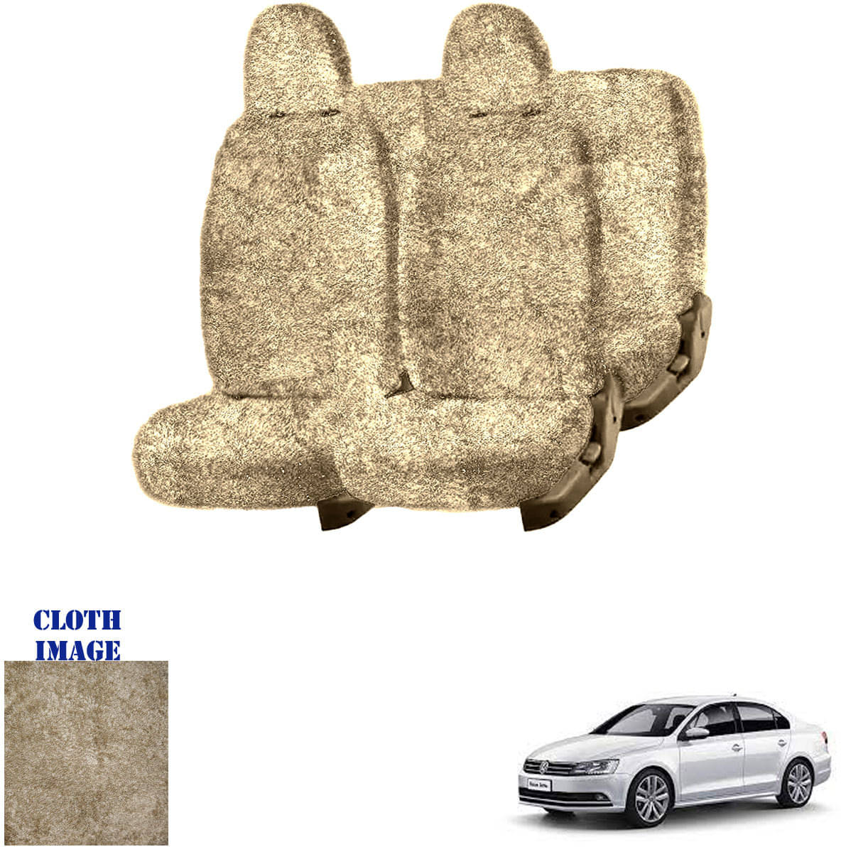     			NA Jetta Beige 5 Seater Car Seat Cover