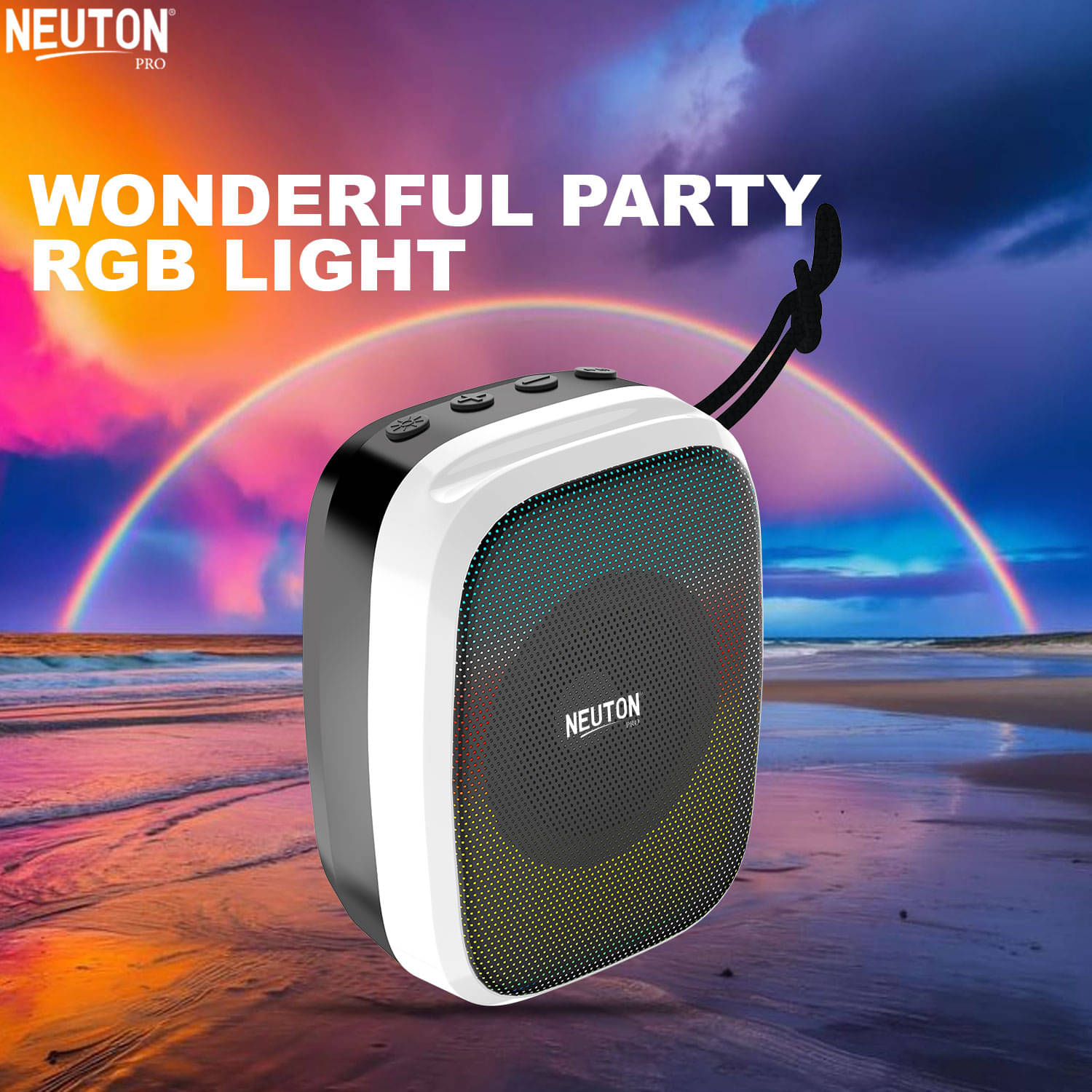     			NEUTON PRO DON 8 W Bluetooth Speaker Bluetooth v5.0 with USB,SD card Slot Playback Time 4 hrs Black