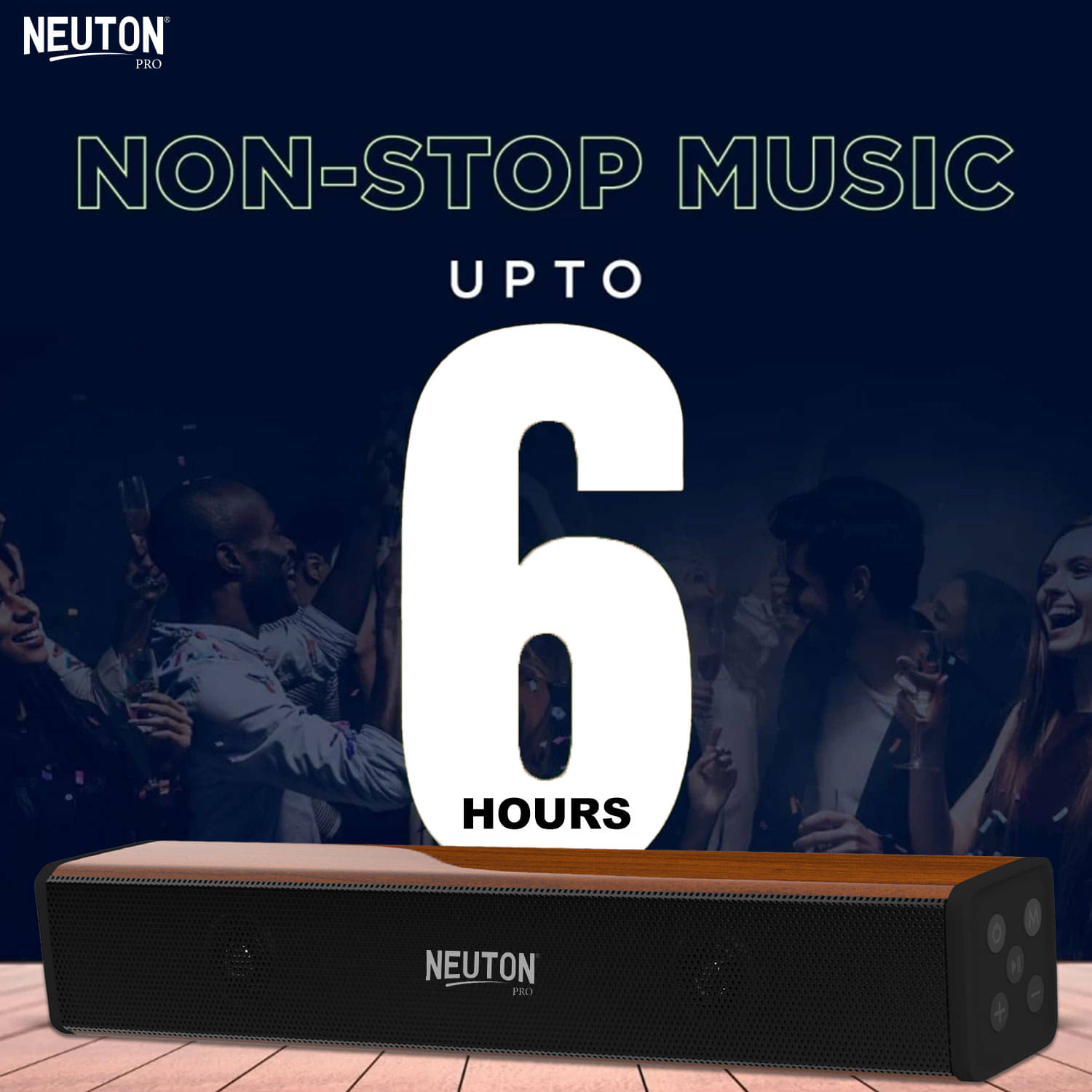     			NEUTON PRO GOLD BAR 30 W Bluetooth Speaker Bluetooth v5.0 with USB,SD card Slot Playback Time 6 hrs Gold