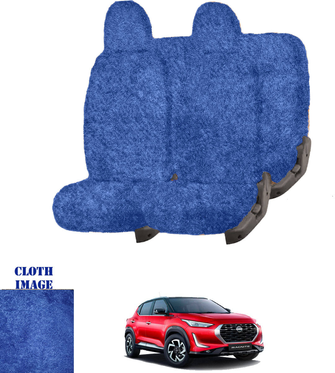 Nissan Magnite Blue 5 Seater Car Seat Cover Nissan Magnite Blue 5 Seater Car Seat Cover