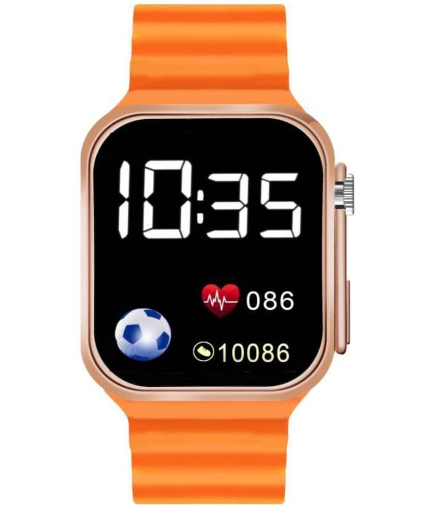     			Renaissance Traders Orange Silicon Digital Men's Watch