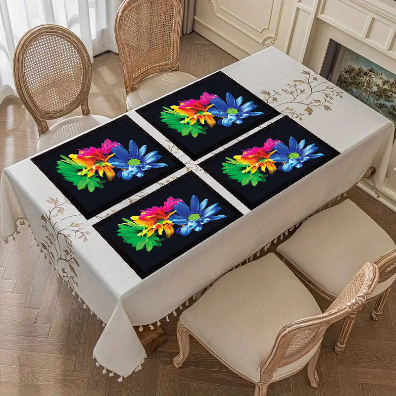     			Sanraksshan PVC Solid Rectangle Table Mats ( 40 cm x 30 cm ) Pack of 1 - Multi