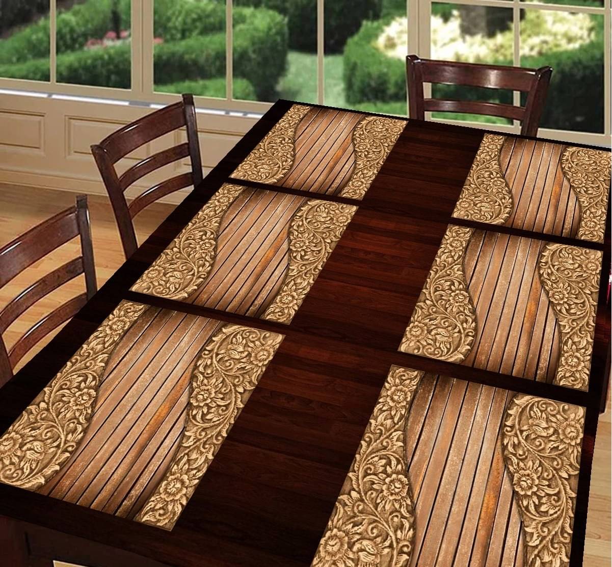     			Sanraksshan PVC Solid Rectangle Table Mats ( 40 cm x 30 cm ) Pack of 1 - Multi