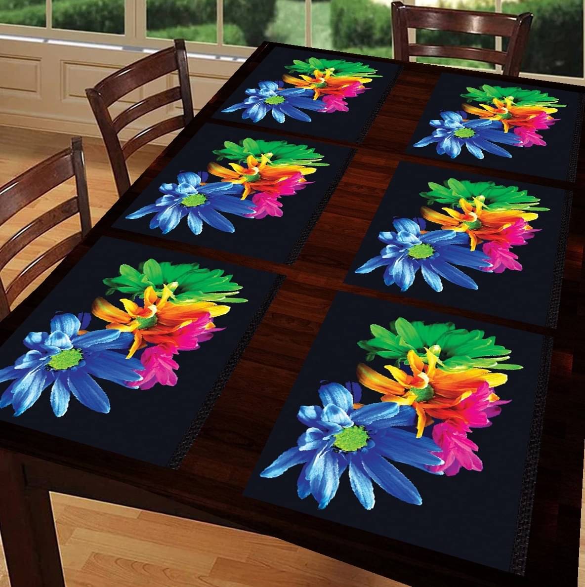     			Sanraksshan PVC Solid Rectangle Table Mats ( 40 cm x 30 cm ) Pack of 1 - Multi