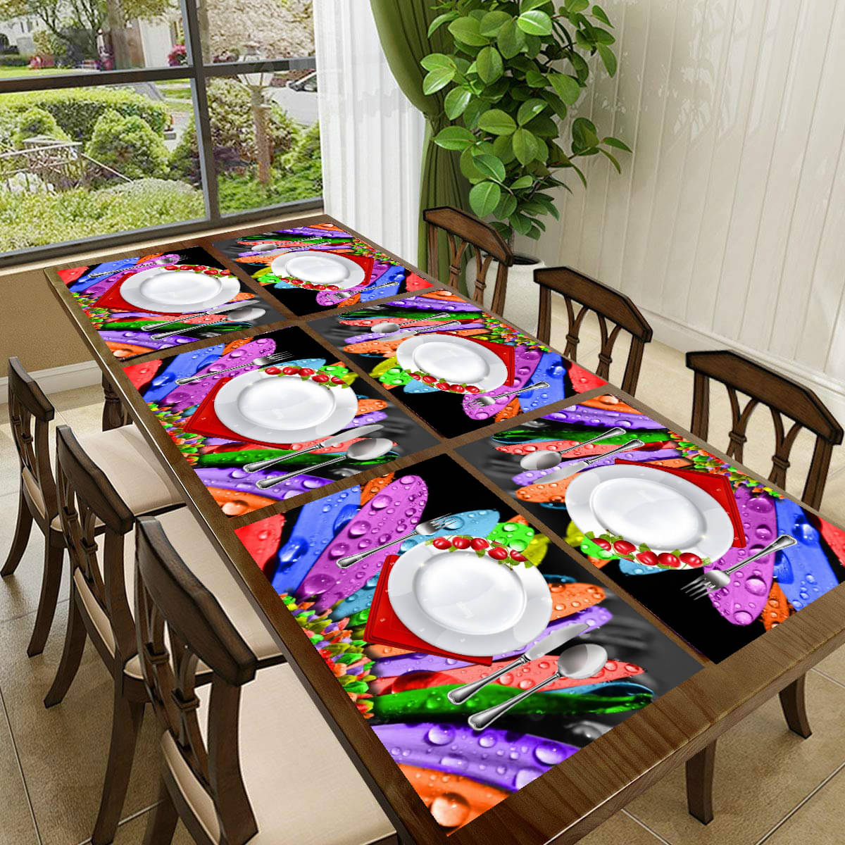 Sanraksshan PVC Solid Rectangle Table Mats ( 40 cm x 30 cm ) Pack of 1 - Multi Sanraksshan PVC Solid Rectangle Table Mats ( 40 cm x 30 cm ) Pack of 1 - Multi