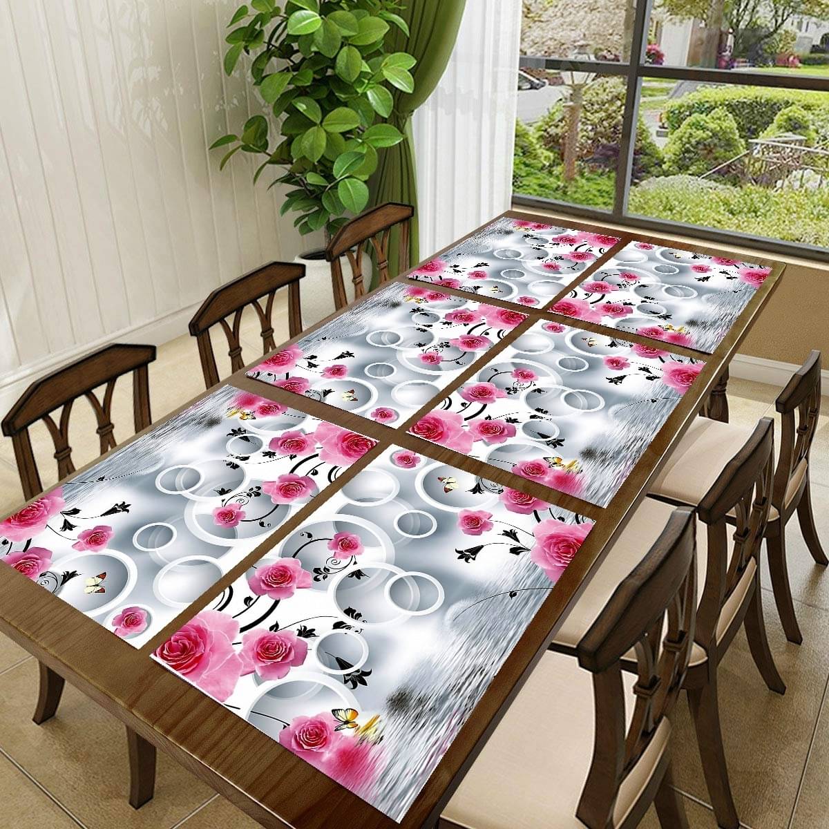     			Sanraksshan PVC Solid Rectangle Table Mats ( 40 cm x 30 cm ) Pack of 1 - Multi