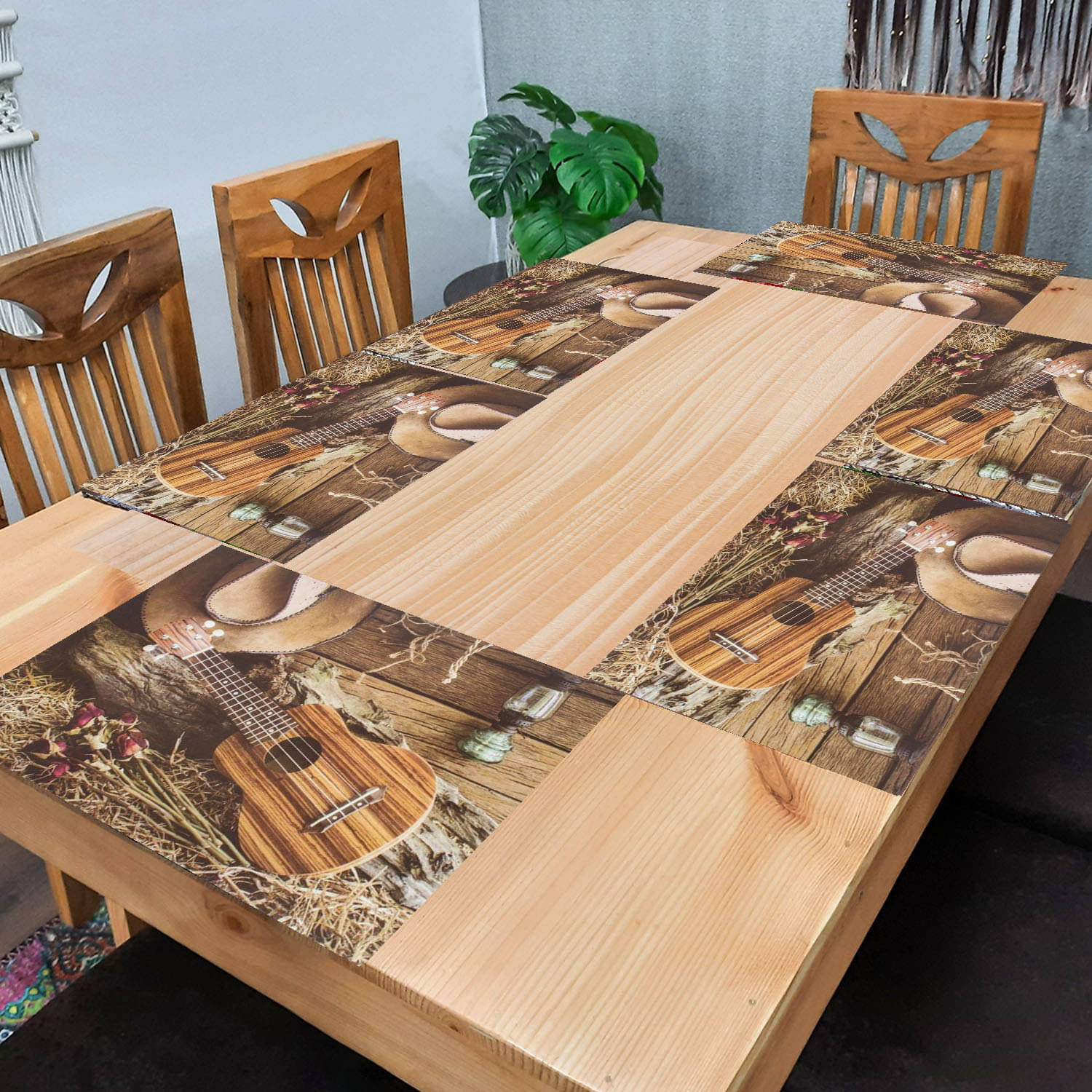     			Sanraksshan PVC Solid Rectangle Table Mats ( 40 cm x 30 cm ) Pack of 1 - Multi