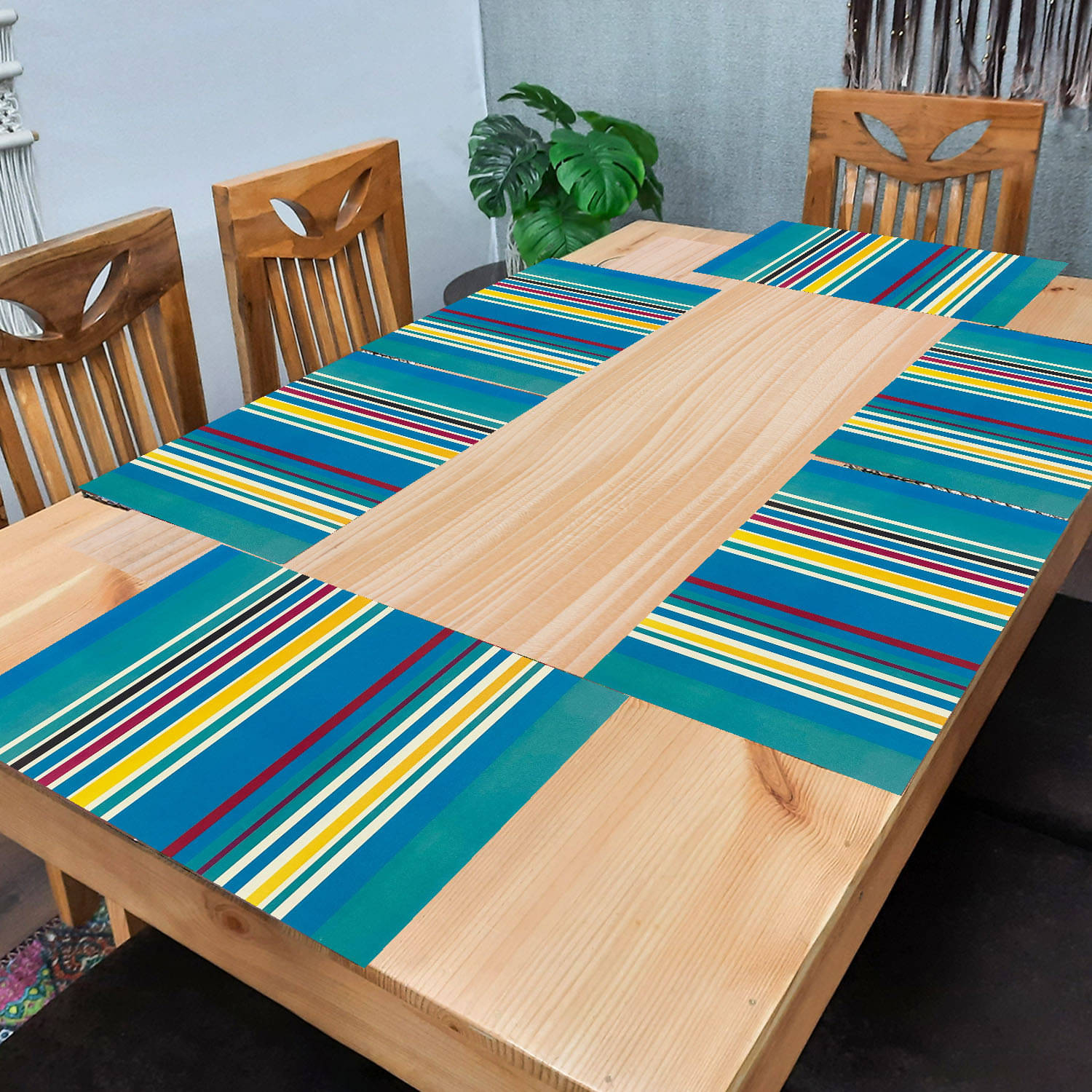     			Sanraksshan PVC Solid Rectangle Table Mats ( 40 cm x 30 cm ) Pack of 1 - Multi