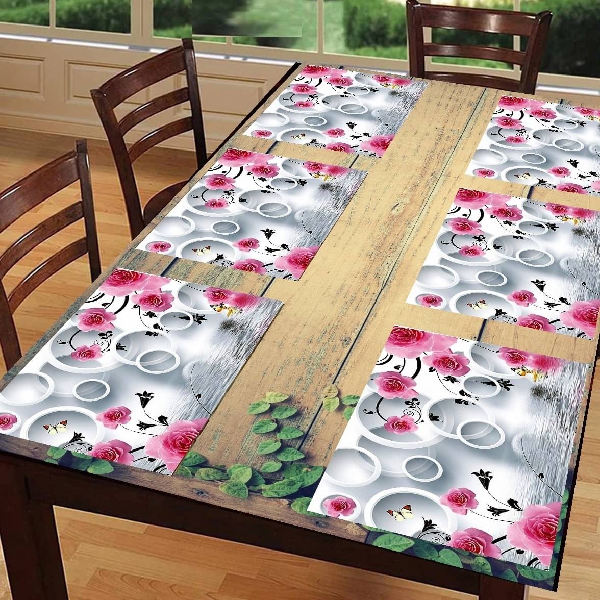     			Sanraksshan PVC Solid Rectangle Table Mats ( 40 cm x 30 cm ) Pack of 1 - Multi
