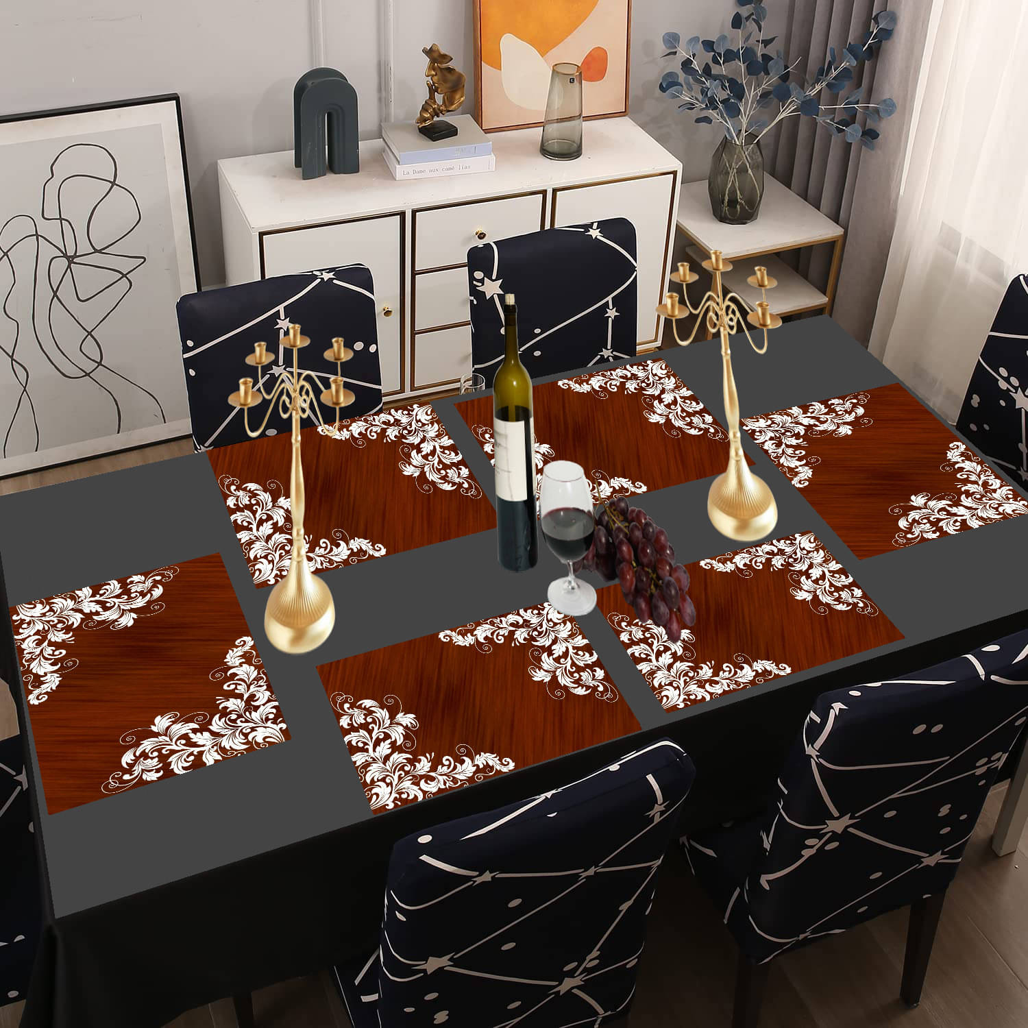     			Sanraksshan PVC Solid Rectangle Table Mats ( 40 cm x 30 cm ) Pack of 1 - Multi