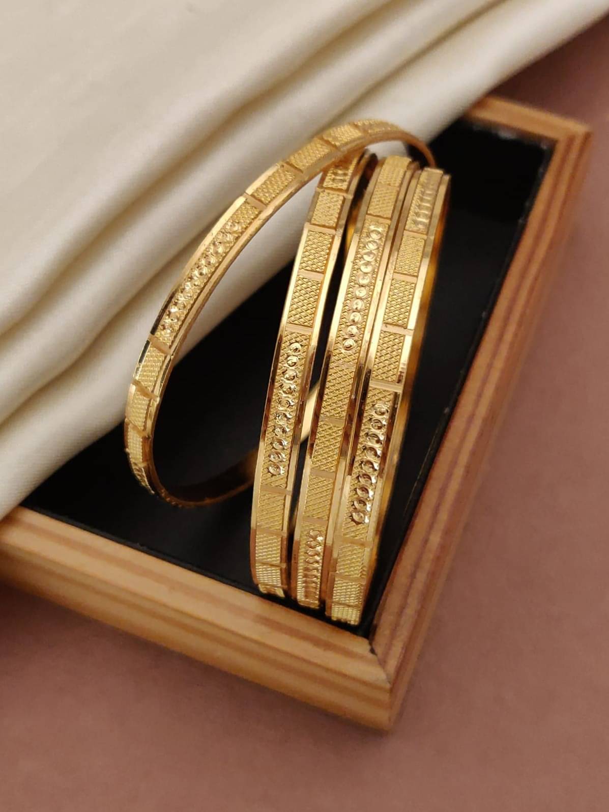 Shivay Fashion Gold Bangle Set ( Pack of 2 ) Shivay Fashion Gold Bangle Set ( Pack of 2 )