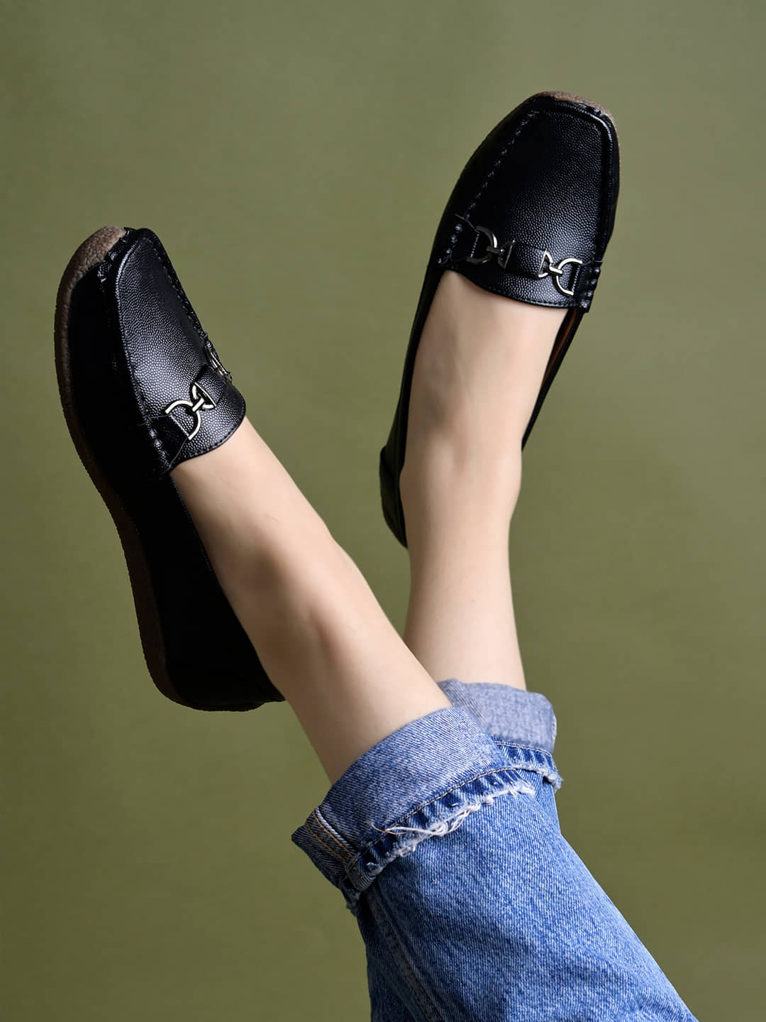 Shoetopia Black Women's Loafers - Casual Shoes | Buy online on ZillyBuy