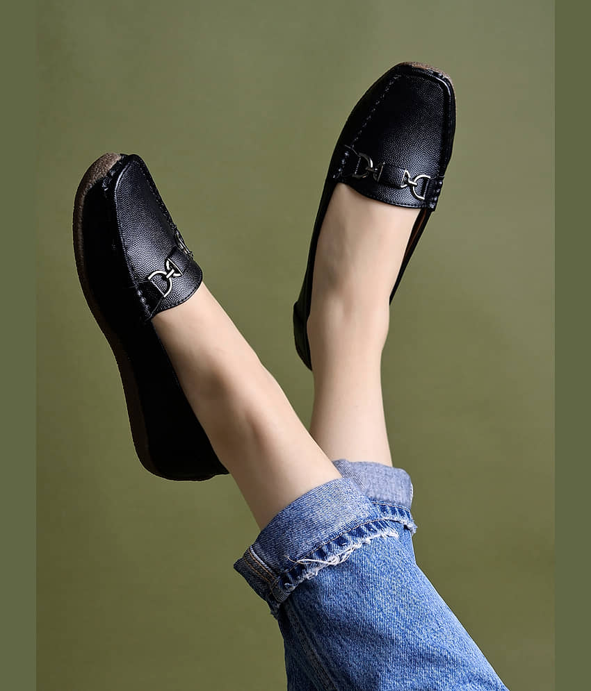 Shoetopia Black Women's Loafers - Casual Shoes | Buy online on ZillyBuy