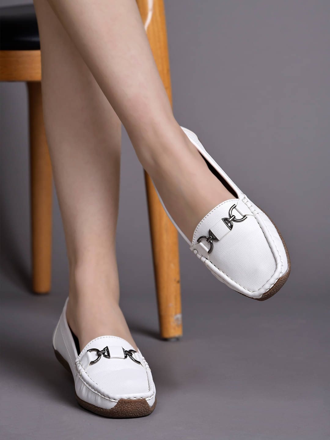Shoetopia White Women's Loafers Shoetopia White Women's Loafers