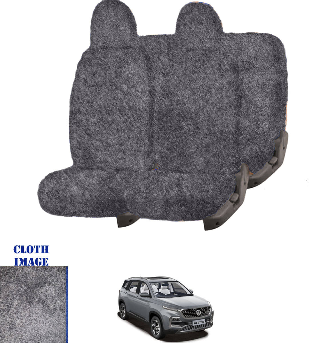 Tata Hector Grey 7 Seater Car Seat Cover Tata Hector Grey 7 Seater Car Seat Cover